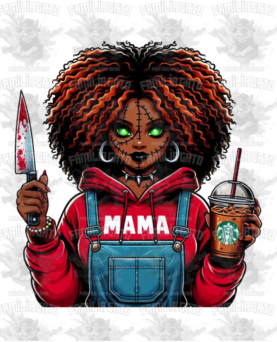 Halloween Horror Black Mama #10 DTF Transfer