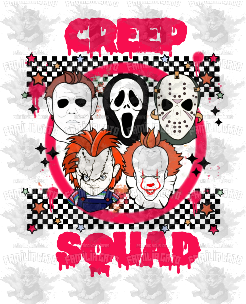 CREEP SQUAD Halloween Horror Characters DTF Transfer