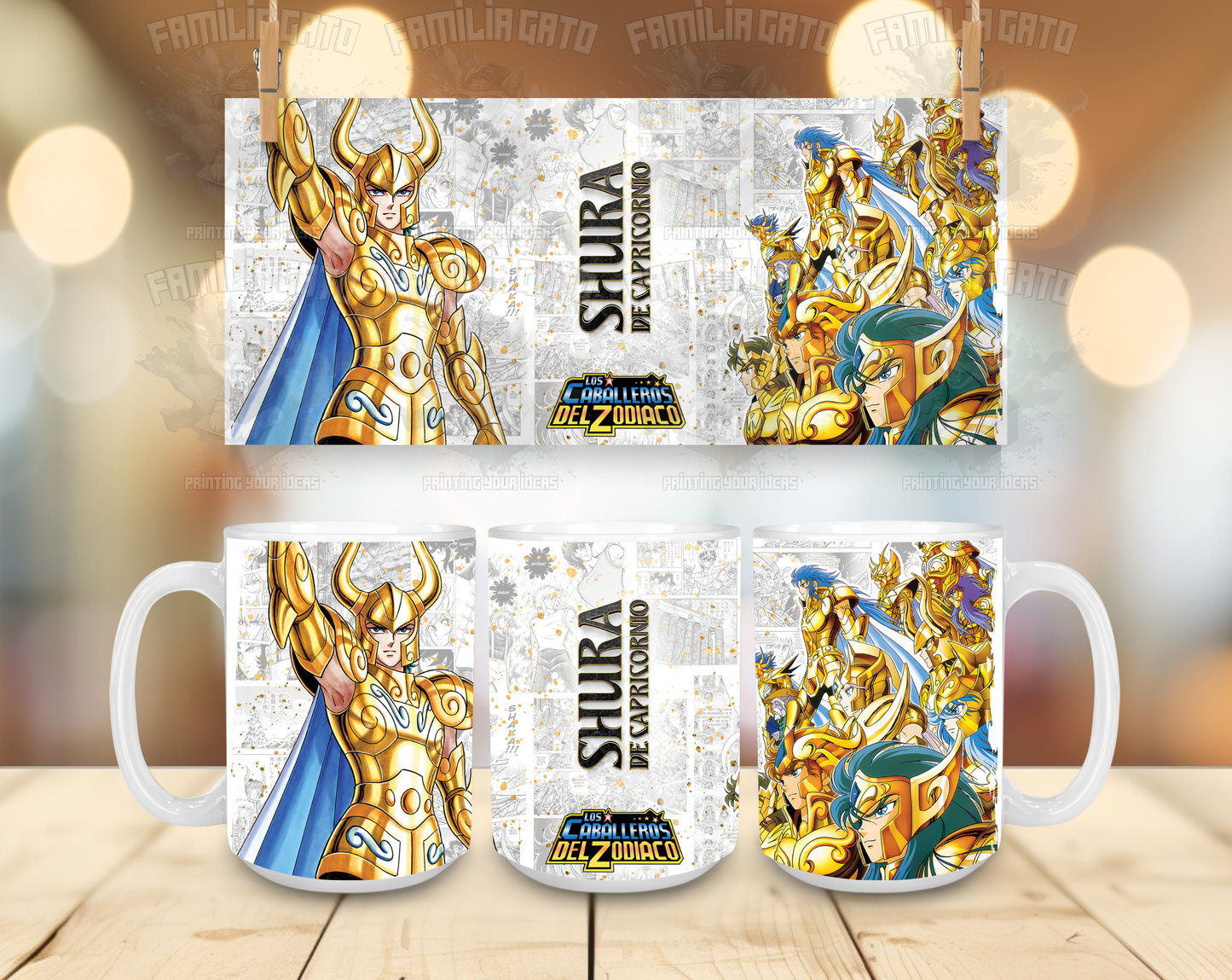 Caballeros del Zodiaco #1 - 11oz & 15oz Ceramic Mugs Tazas