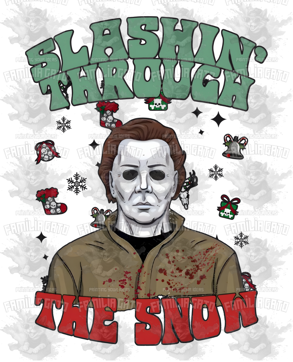 Slashing Through the Snow DTF Transfer