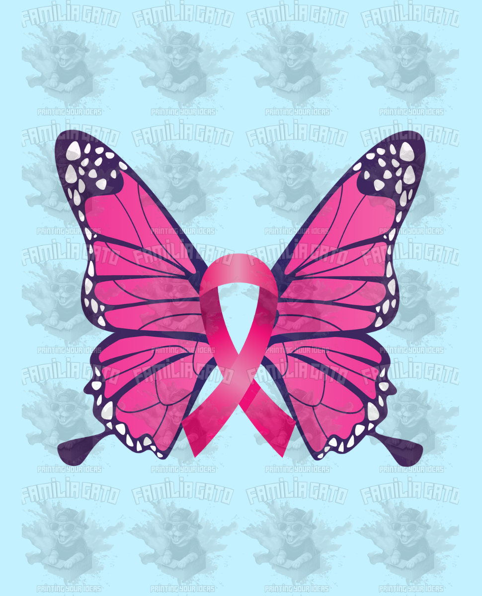 Butterfly cancer awareness ribbon #3 DTF Transfer