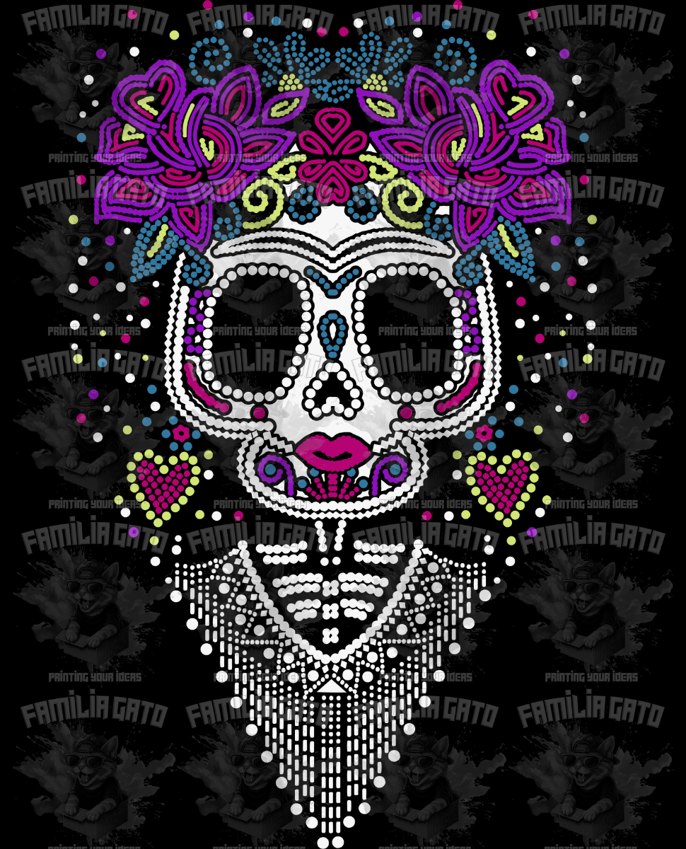 Frida Dia de los Muertos DTF Transfer