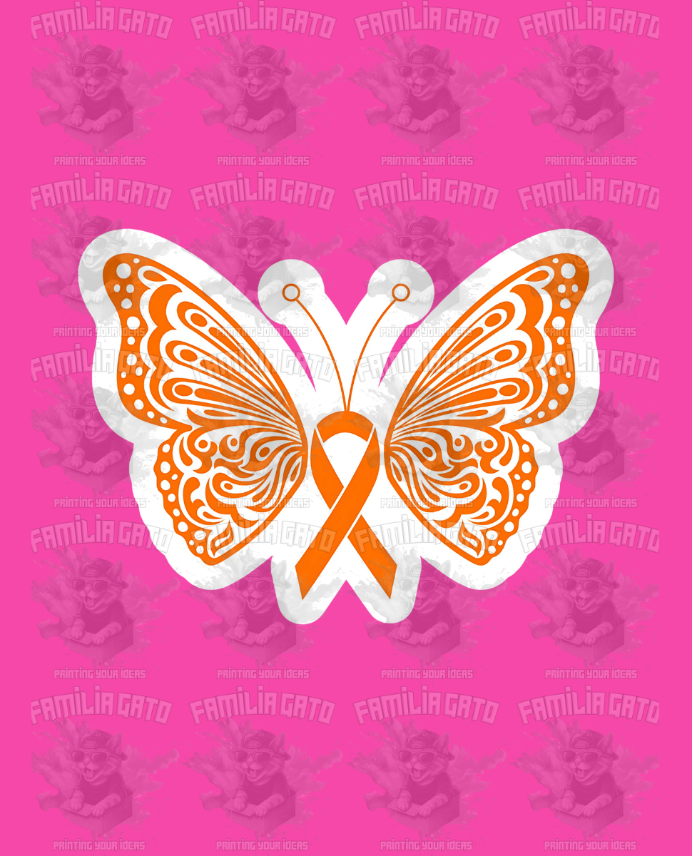 Butterfly cancer awareness ribbon #7 DTF Transfer