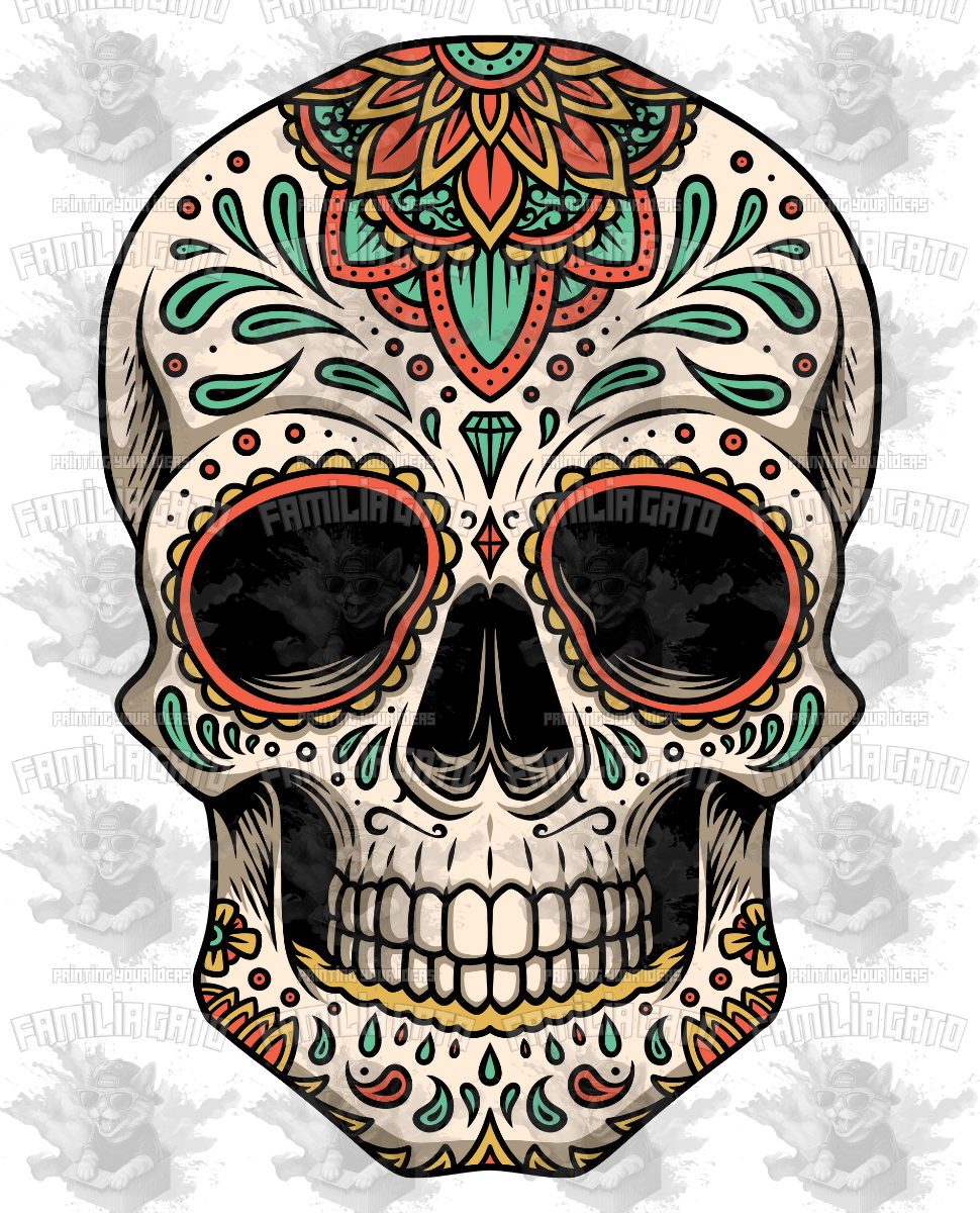 Sugar Skull 2 DTF Transfer