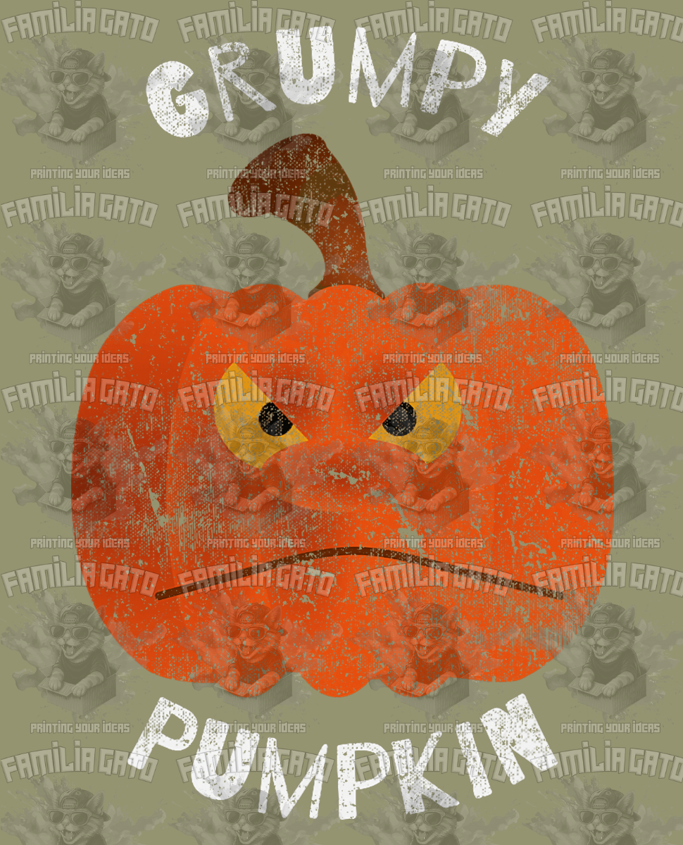 Grumpy Pumpkin DTF Transfer