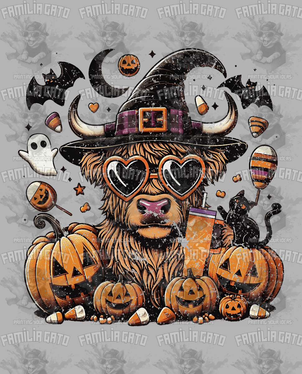 Halloween Cow #2 DTF Transfer