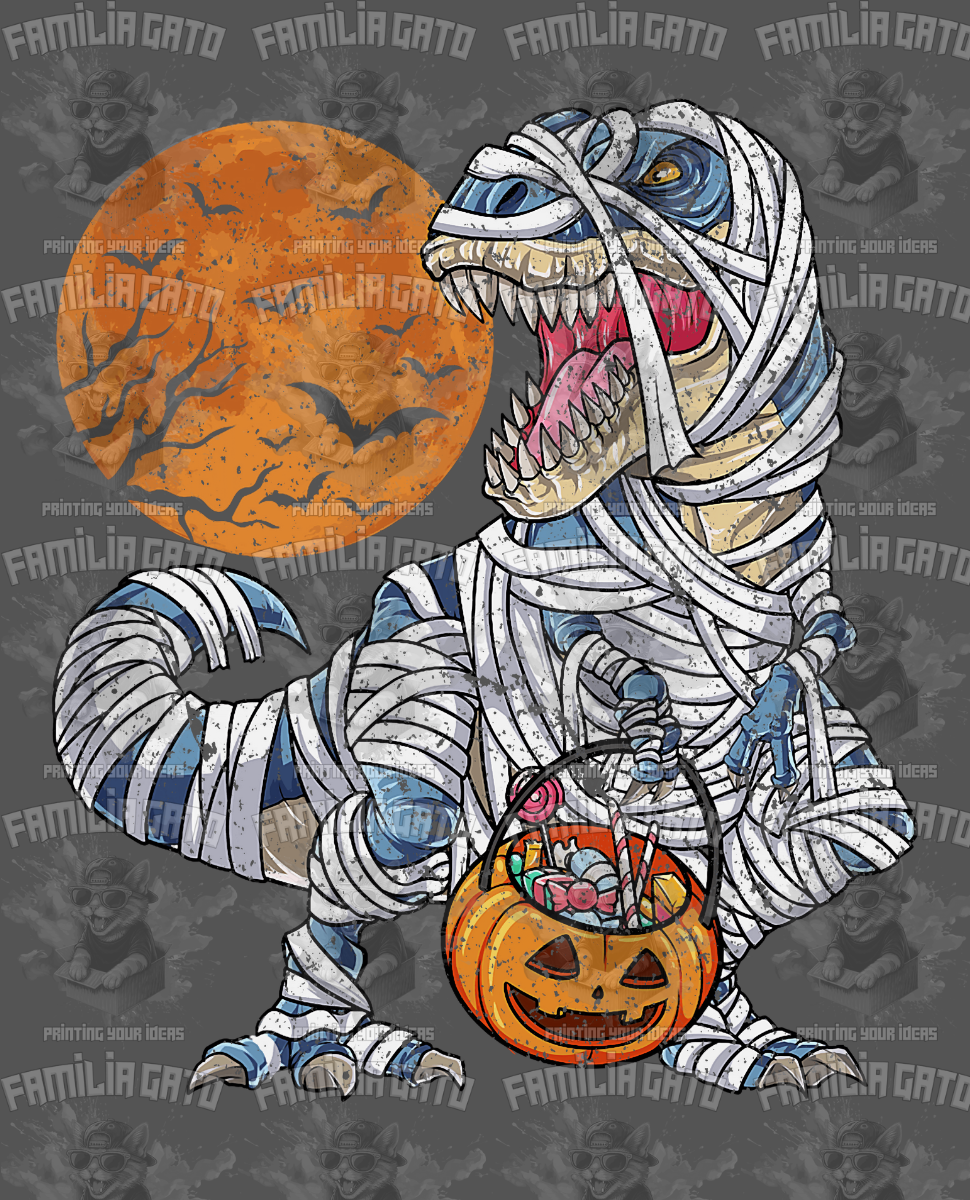 Halloween Dino DTF Transfer