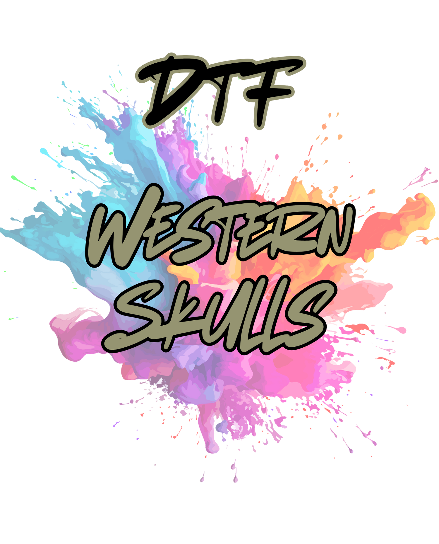 DTF Western Skulls