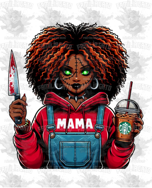 Halloween Horror Black Mama #10 DTF Transfer