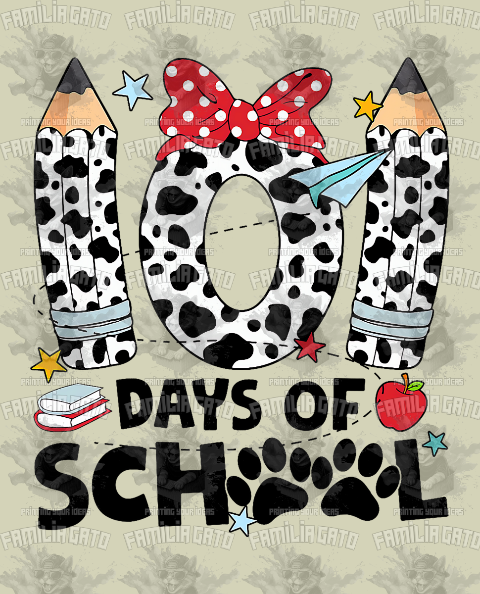 101 Days Of School DTF Transfer