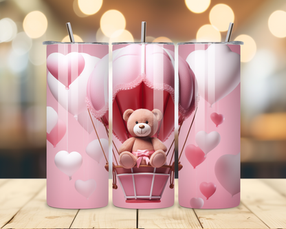 Valentine's Day - Teddy Bear Designs - 20 Oz Stainless Steel Tumbler