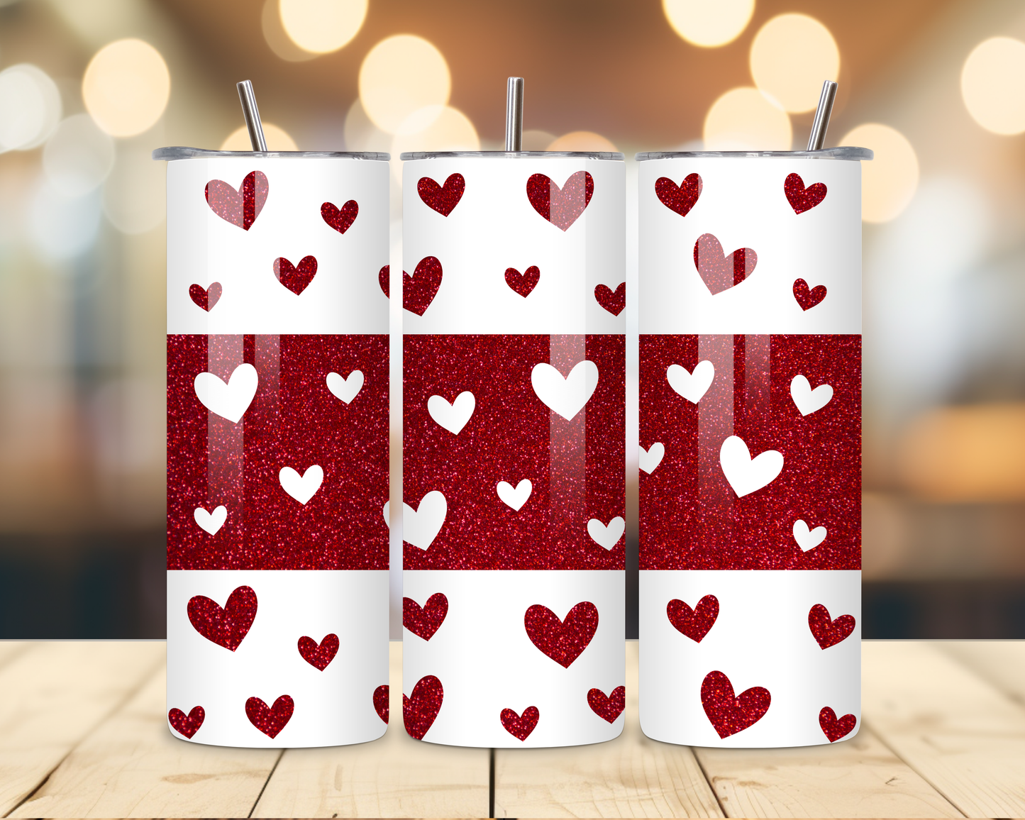 Valentine's Day - Hearts' Designs #3 - 20 Oz Stainless Steel Tumbler