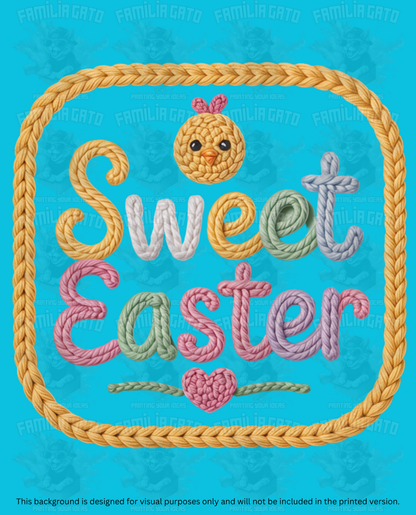 Easter Faux Yarn #10 DTF Transfer