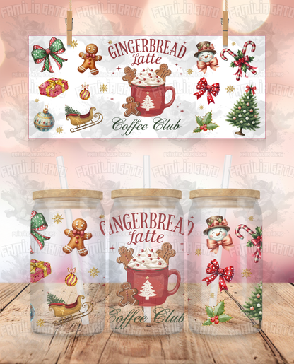 Gingerbread Latte Coffee Club #1 UVDTF Wrap