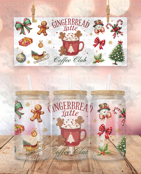 Gingerbread Latte Coffee Club #1 UVDTF Wrap