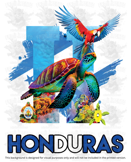 Honduras H Fauna DTF Transfer