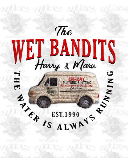 Faux Crochet The Wet Bandits Van DTF Transfer