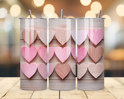 Valentine's Day - Hearts' Designs #3 - 20 Oz Stainless Steel Tumbler