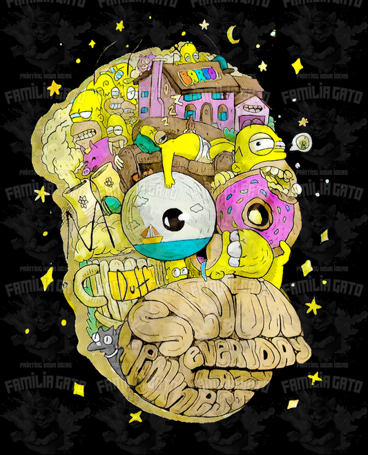Urban Cartoon 17 Halftones DTF Transfer