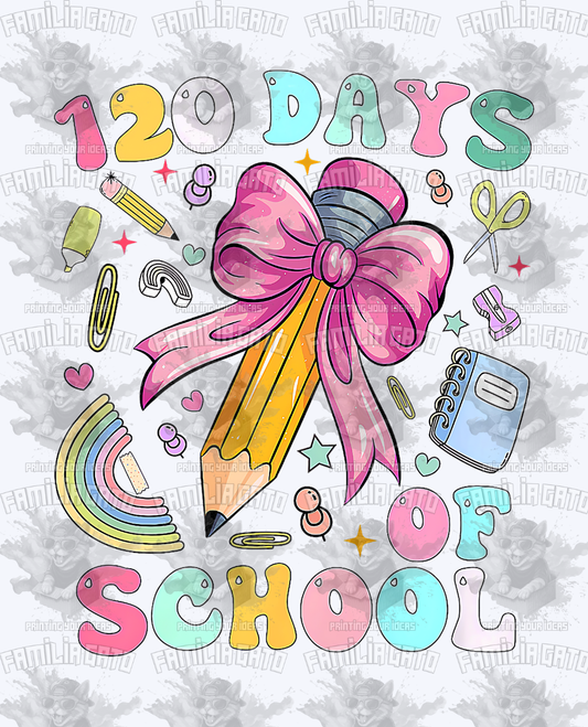 120 Days Of School DTF Transfer