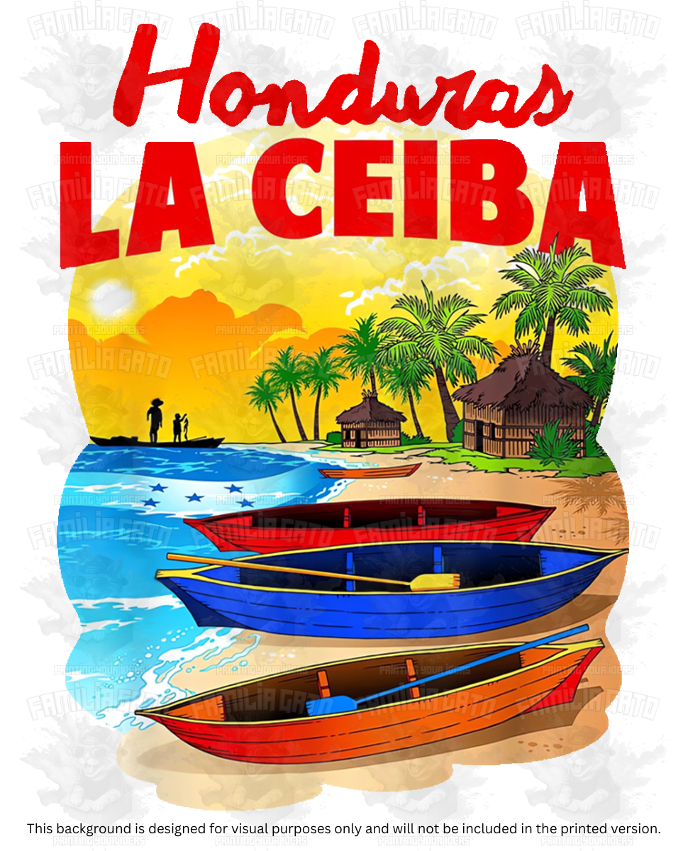 Honduras La Ceiba Paisaje DTF Transfer