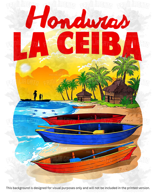 Honduras La Ceiba Paisaje DTF Transfer