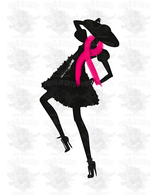 Breast cancer awareness Ribbon scarf DTF Transfer