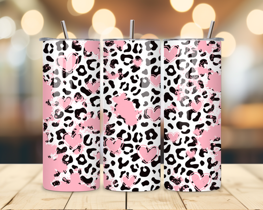 Valentine's Day - Cheetah Designs - 20 Oz Stainless Steel Tumbler