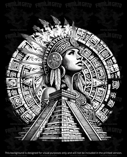 Mexican Aztec Warrior Princess #3 DTF Transfer