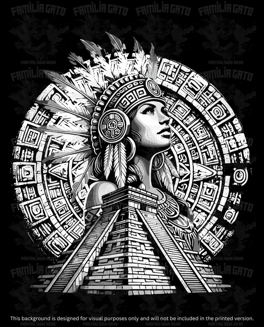 Mexican Aztec Warrior Princess #3 DTF Transfer