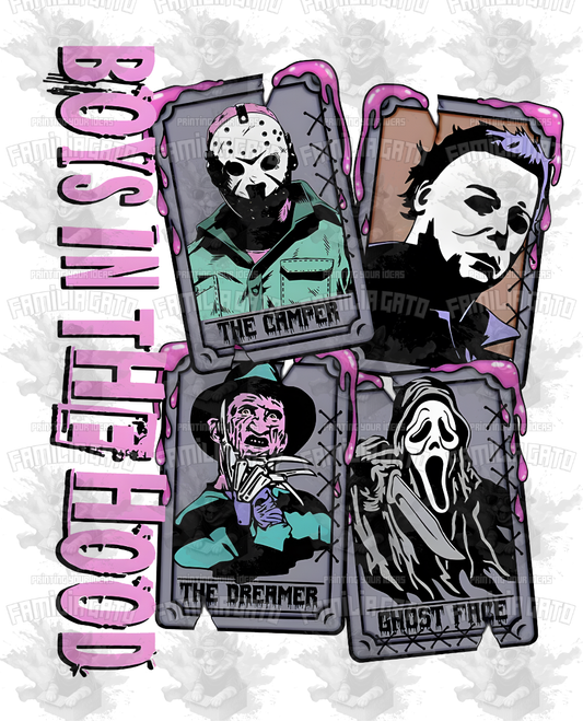 Boys in the Hood Halloween Horror Characters DTF Transfer
