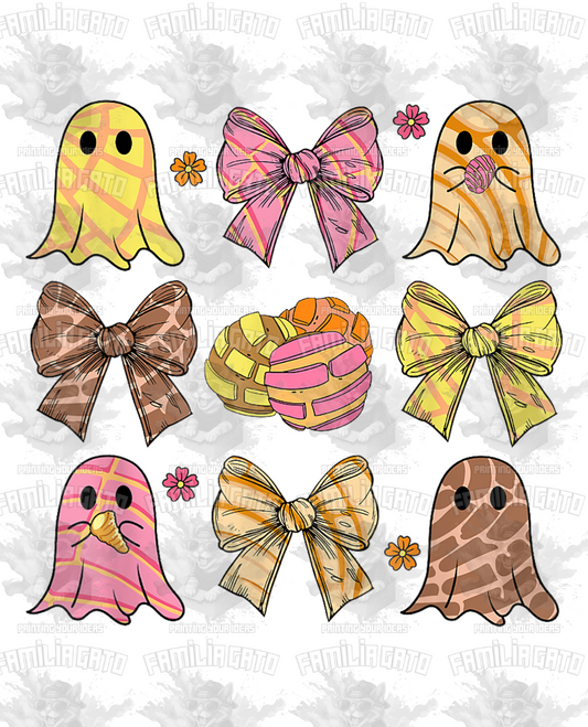 Ghosts, Bows & Conchas DTF Transfer
