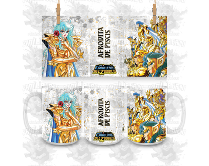 Caballeros del Zodiaco 11oz & 15oz Ceramic Mugs Tazas