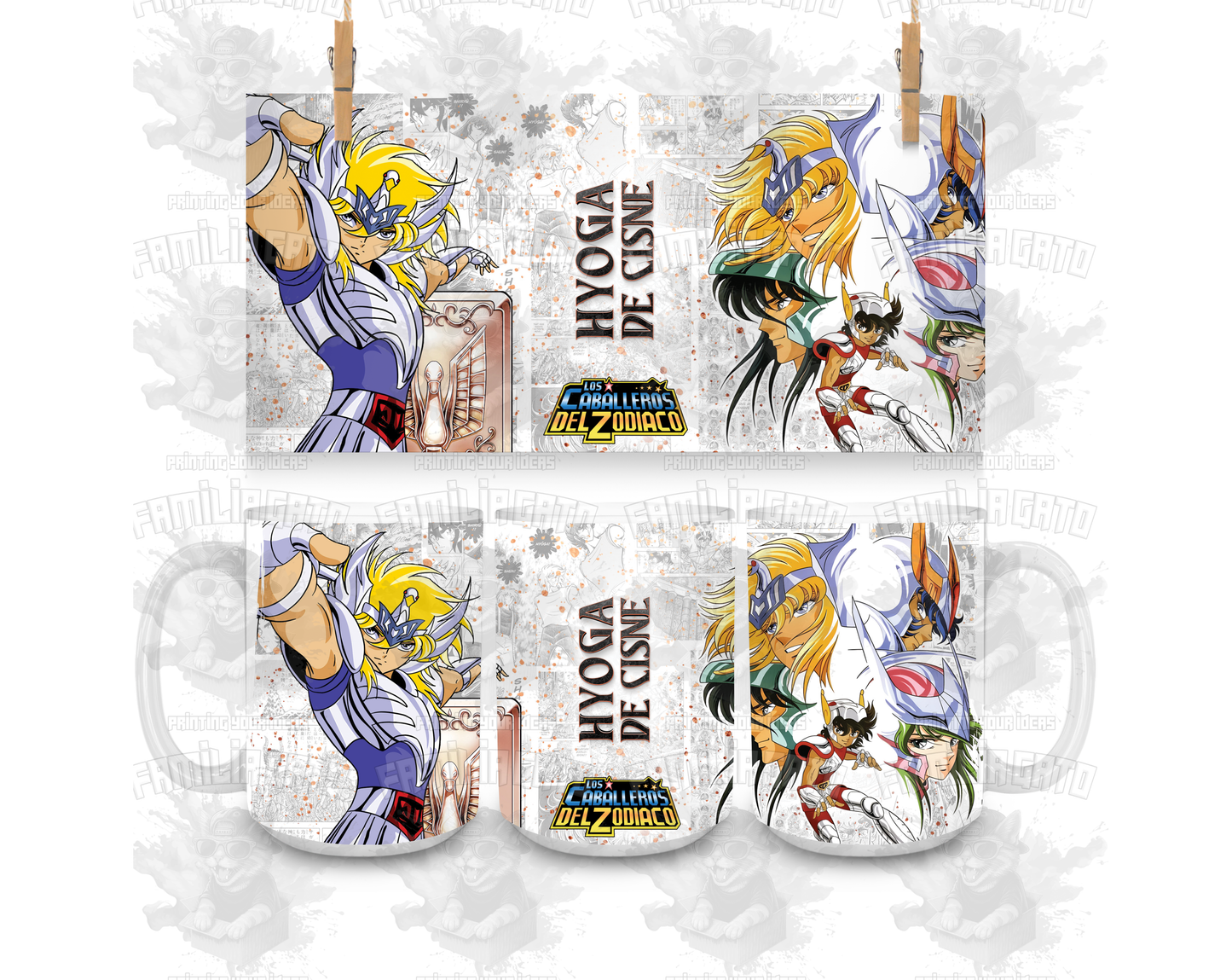 Caballeros del Zodiaco 11oz & 15oz Ceramic Mugs Tazas