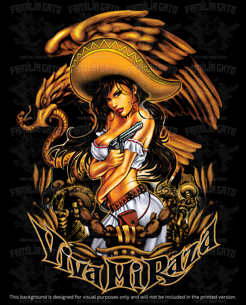 Mexican Viva mi Raza DTF Transfer