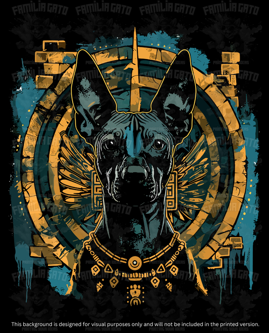 Mexican Xoloitzcuintle Dog DTF Transfer