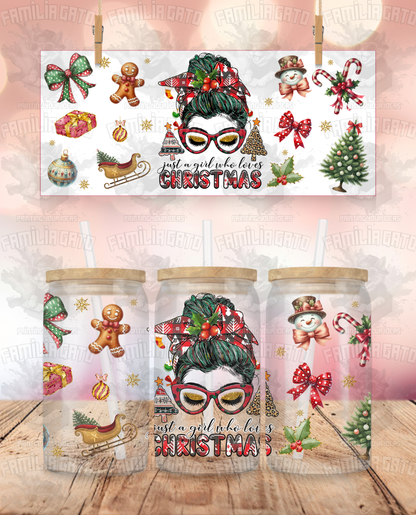 Just a Girl who loves Christmas #3 UVDTF Wrap