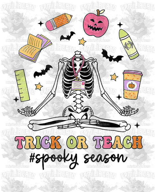 Trick or Teach #2 Halloween DTF Transfer