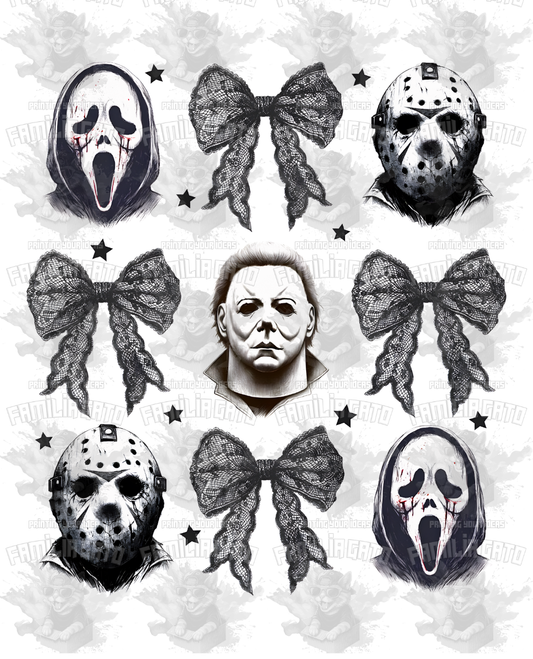 Horror Characters and Bows #1 DTF Transfer