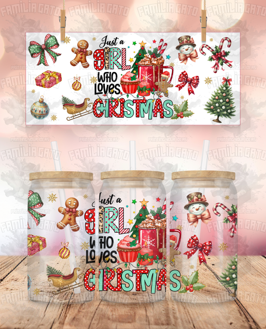 Just a Girl who loves Christmas #4 UVDTF Wrap