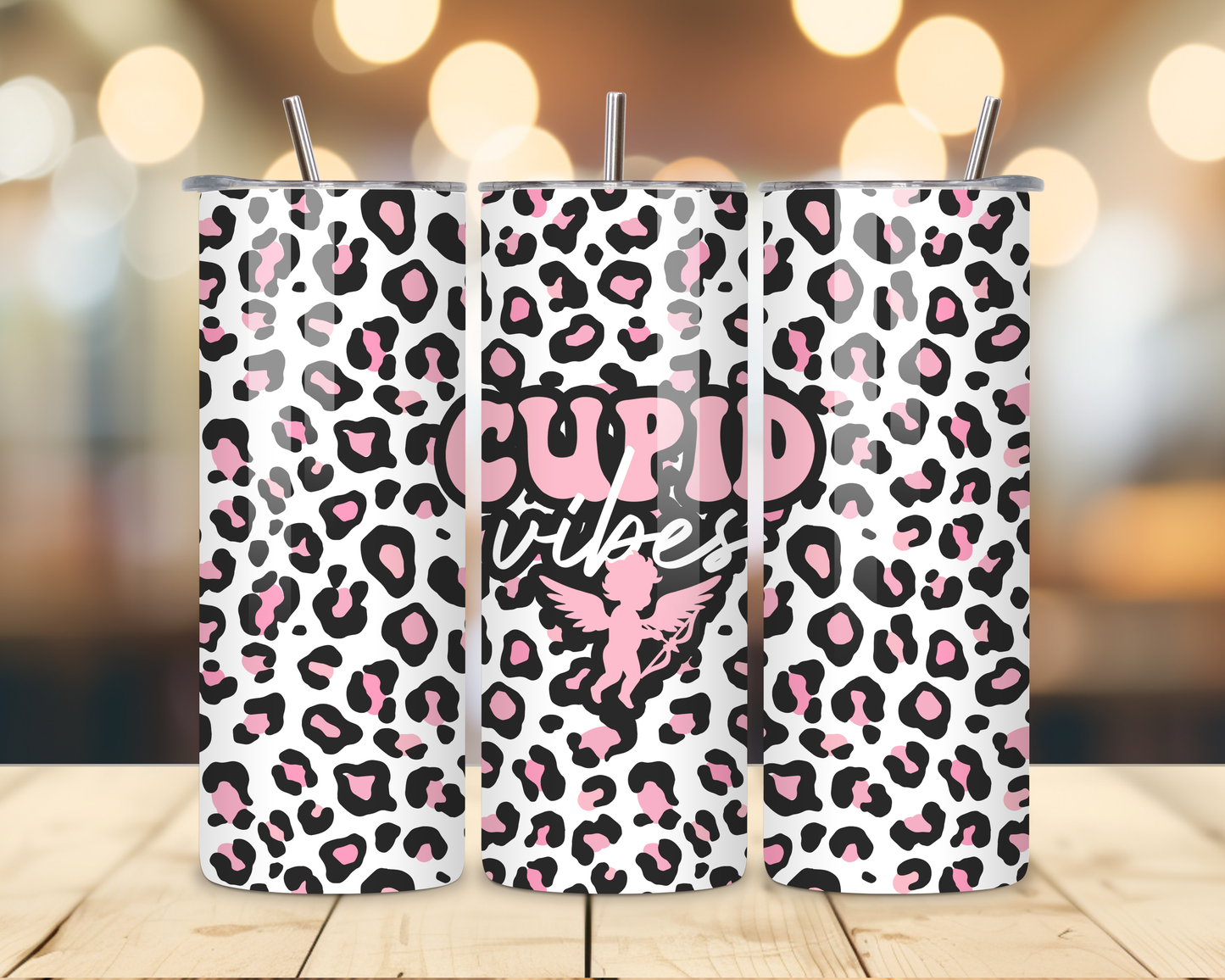Valentine's Day - Cheetah Designs - 20 Oz Stainless Steel Tumbler
