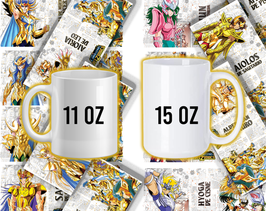 Caballeros del Zodiaco #1 - 11oz & 15oz Ceramic Mugs Tazas