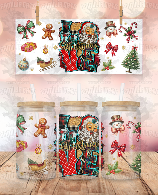 Santa Loves Christmas UVDTF Wrap