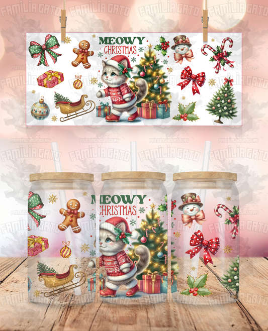 Meowy Christmas UVDTF Wrap