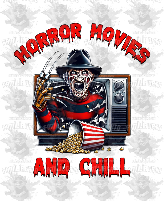 Horror Movies and Chill DTF Transfer