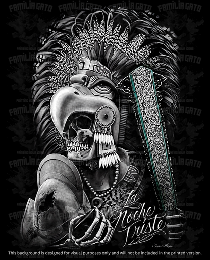 Calavera Aztec Warrior #6 DTF Transfer