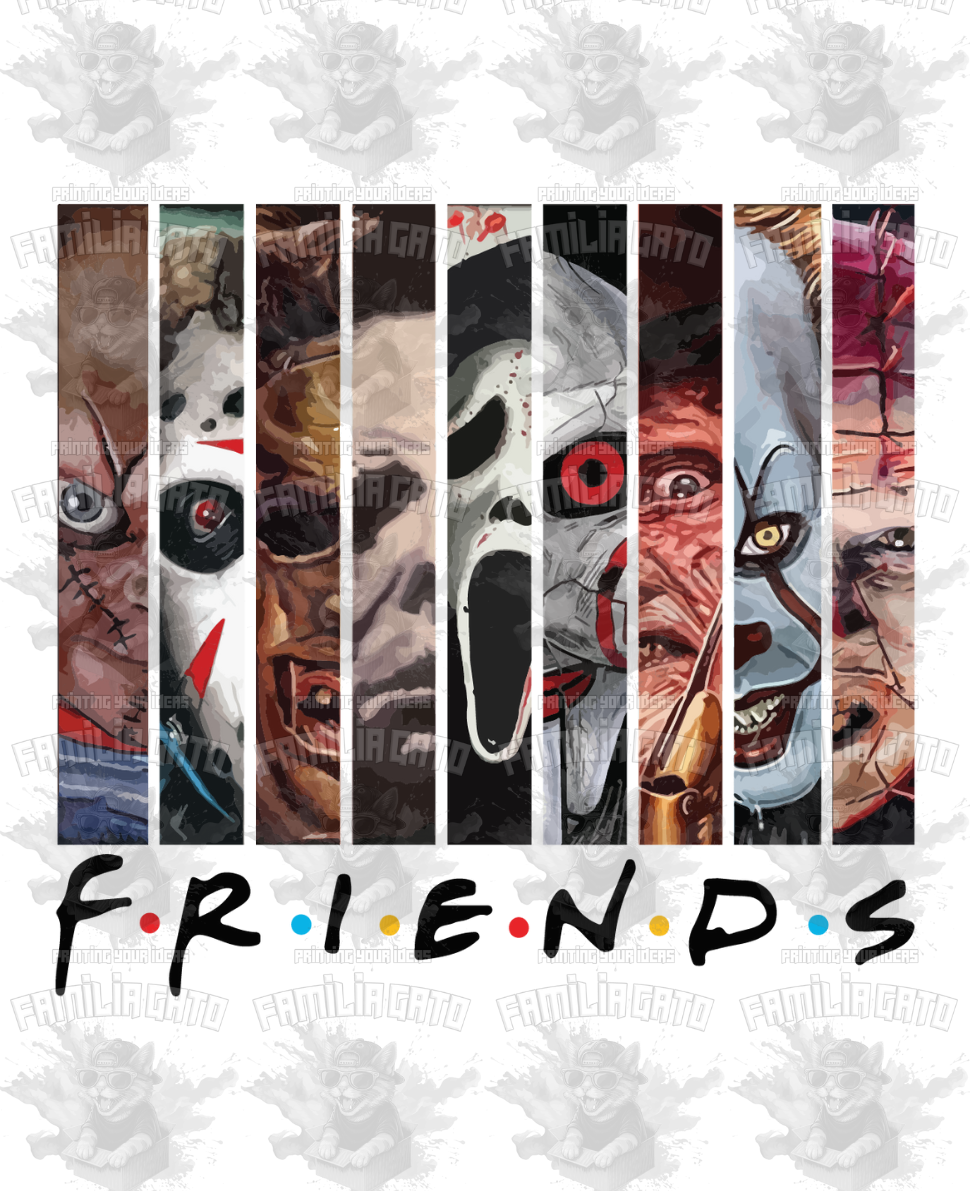 Halloween Horror Characters F.R.I.E.N.D.S 1 DTF Transfer