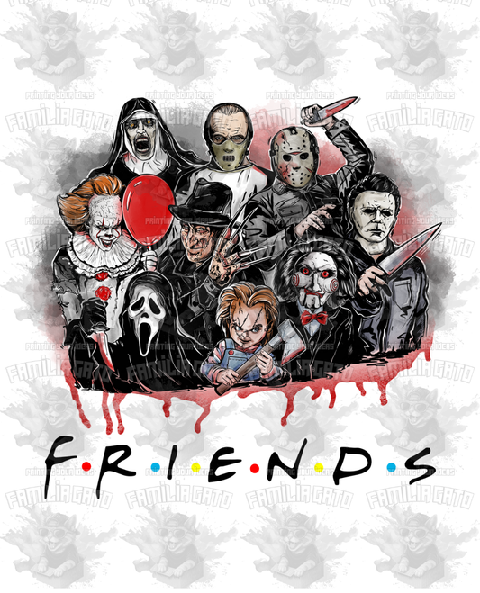 Halloween Horror Characters F.R.I.E.N.D.S 2 DTF Transfer
