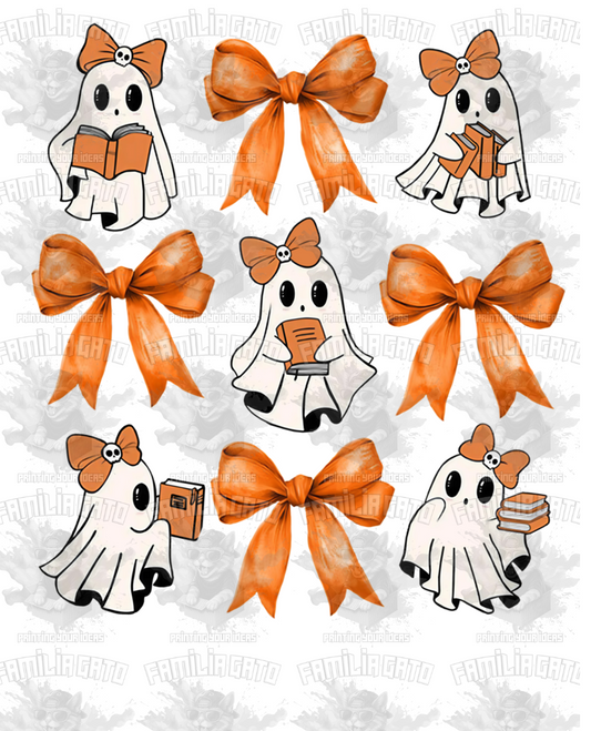 Ghost Teacher and Bows #2 Halloween DTF Transfer