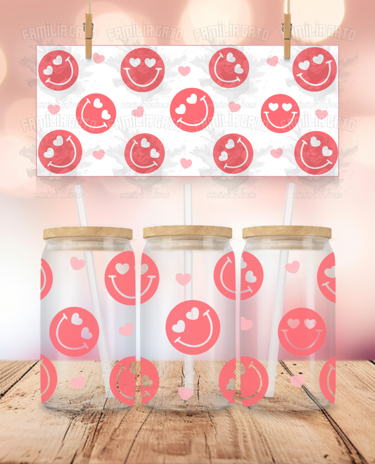 Valentine's Day - Smiley Faces UVDTF Wrap